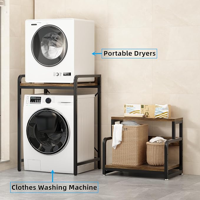 3-Tier Bathroom Room Shelf Washing Machine Storage Utility Rack Over The Toilet - Image 4