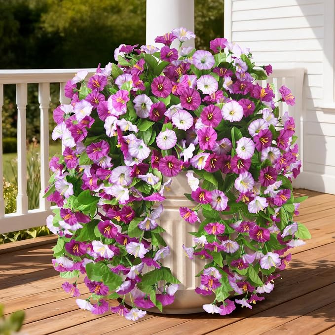 INQCMY Artificial Flowers for Outdoor Spring Summer Decoration Faux Silk by INQCMYPlantRack