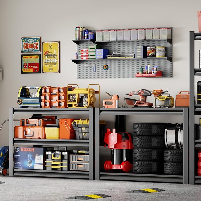36" W Storage Shelves 2500LBS Garage Shelving Heavy Duty 5 Tier Adjustable - Image 2