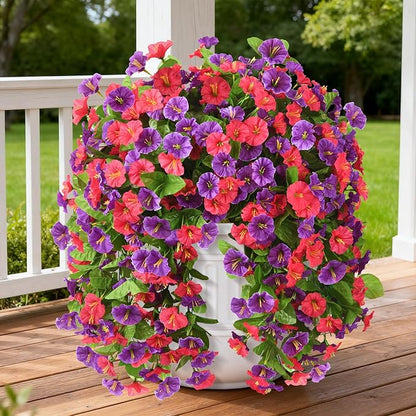 INQCMY Artificial Flowers for Outdoor Spring Summer Decoration Faux Silk by INQCMYPlantRack