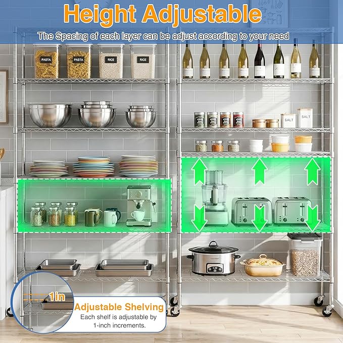BestOffice | 6-Tier Wire Shelf - Image 6