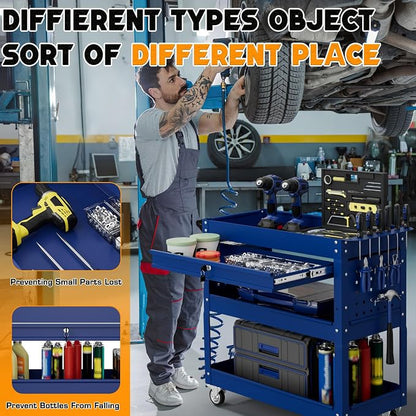 3 Tier Tool Cart on Wheels - Image 3