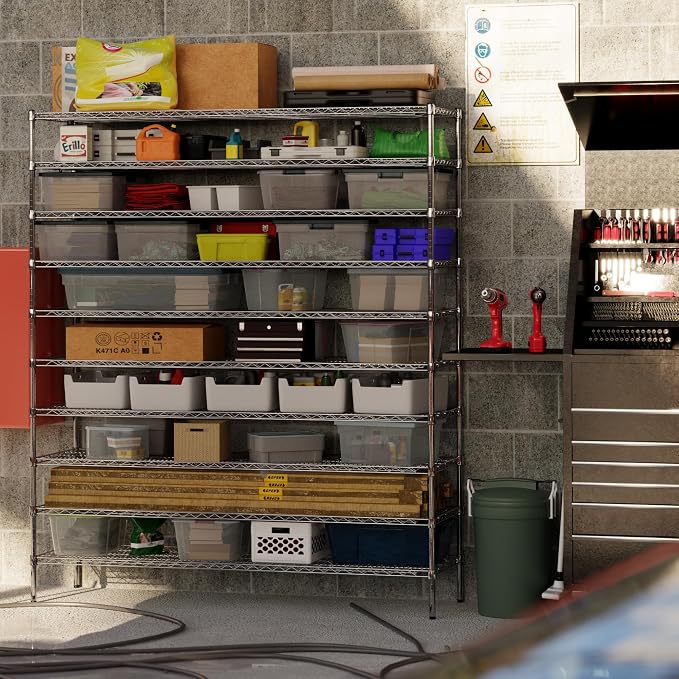 21" Deep x 72" Wide x 86" Height Wire Shelving Kit | 10-Tier | NSF Commercial - Image 5