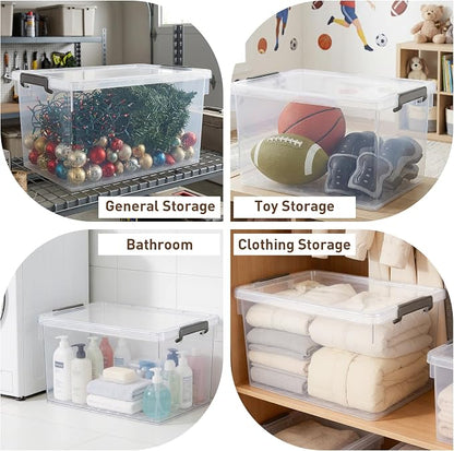 Citylife 48 Qt Ultra-Thick Clear Plastic Storage Bins - Image 7