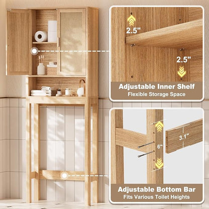Over the Toilet Storage Cabinet, Bathroom Storage Cabinet - Image 4