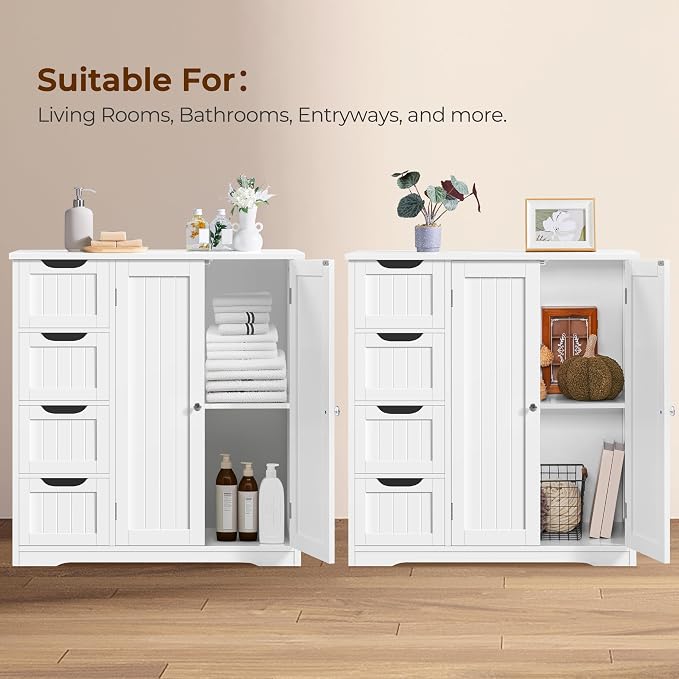 Yaheetech Small Bathroom Storage Cabinet - Image 7