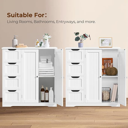 Yaheetech Small Bathroom Storage Cabinet - Image 7