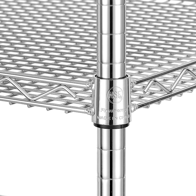 Finnhomy 3 Tier Heavy Duty Commercial Grade Utility Cart, Wire Rolling Cart - Image 7