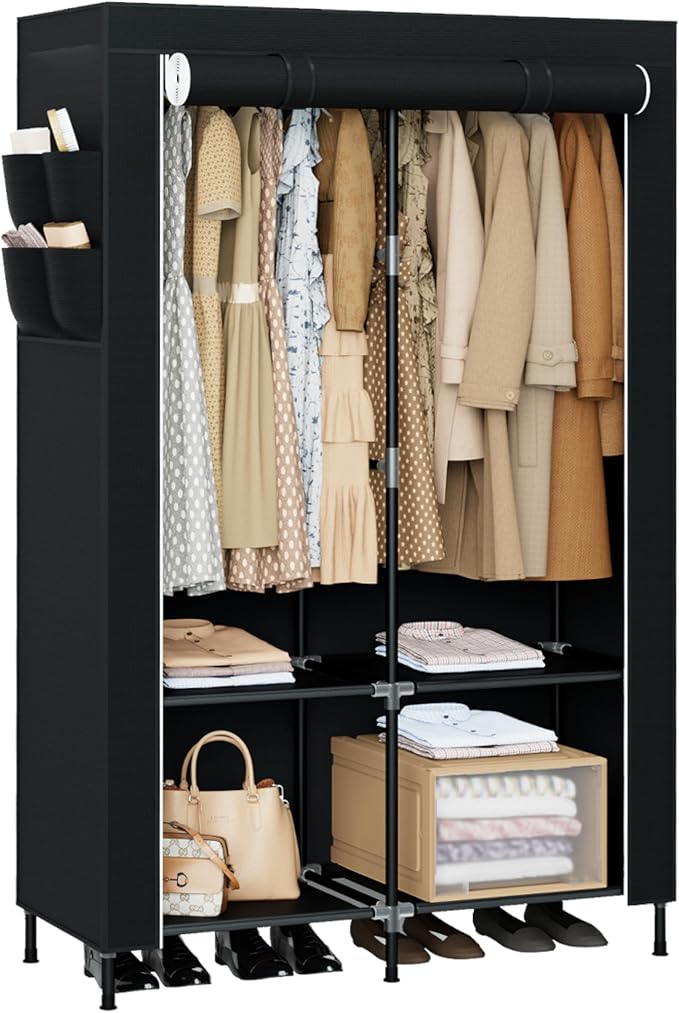 Portable Closet, 34 Inch Large Capacity Wardrobe Closet by Unknown