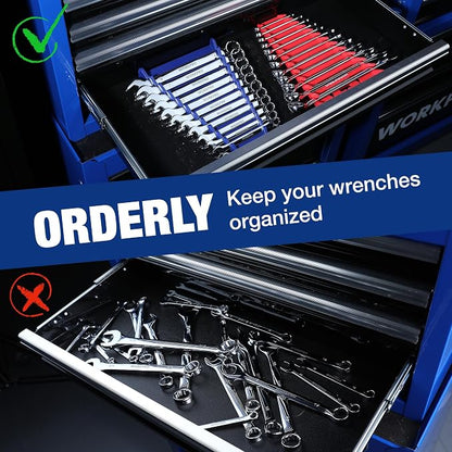WORKPRO 2-Pack Magnetic Wrench Organizer, 12-Piece Wrench Holder Set - Image 7