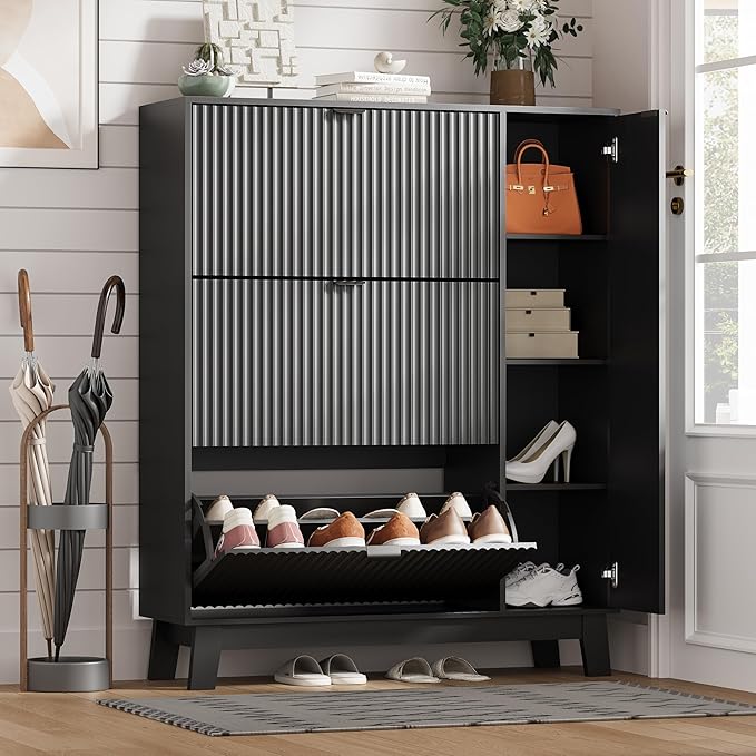 Shoe Cabinet Storage for Entryway by HUANLEGO