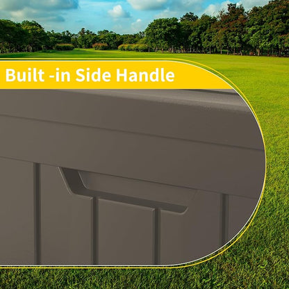 50 GallonOutdoor Storage Box, Resin Deck Boxes Waterproof, IndoorOutdoor Bin - Image 2