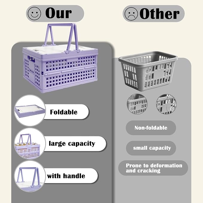 Foldable Small Plastic Baskets - Image 3