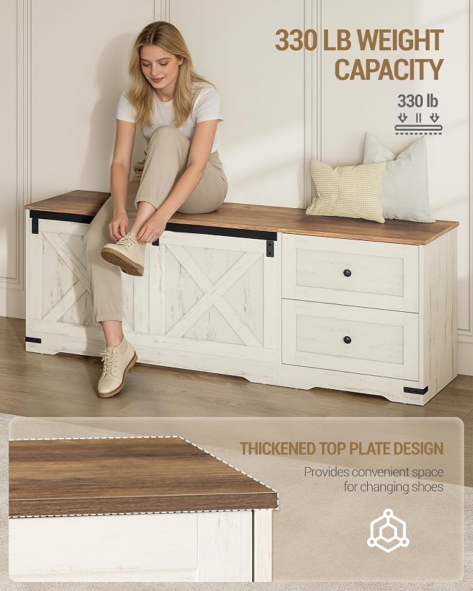 Hzuaneri 59" Storage Bench - Image 7
