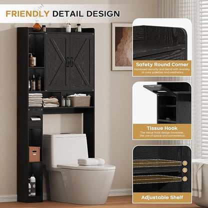 Over the Toilet Storage Cabinet, 31”W Bathroom Organizer | - Image 3