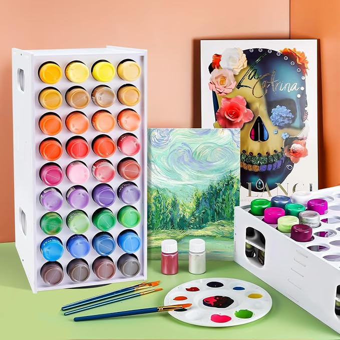 Acrylic Paint Organizer, 2oz Craft Paint Holder Rack - Image 4