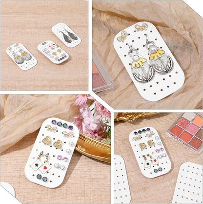 24pcs Acrylic Stud Earring Organizer Cards, Rectangle Jewelry Display Rack - Image 6