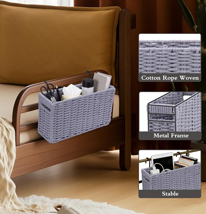 Cotton Rope Woven Bedside Caddy - Image 3