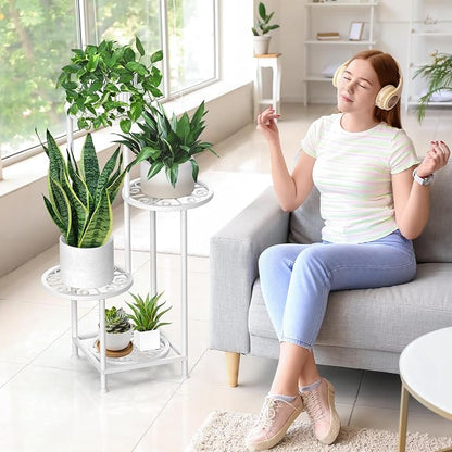 4 Tier Plant Stand Indoor Outdoor, Metal Flower Shelf Display Holder - Image 8