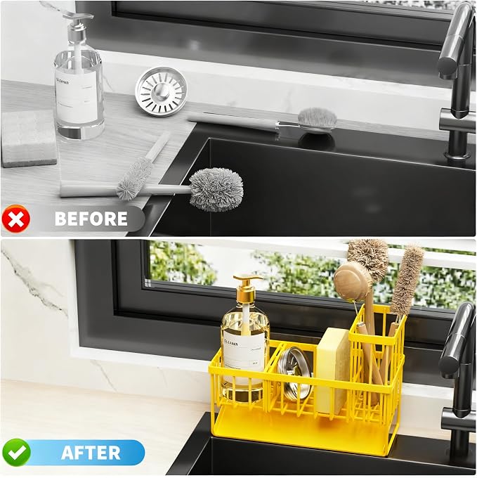 Cisily Yellow Sink Caddy Organzier - Image 5