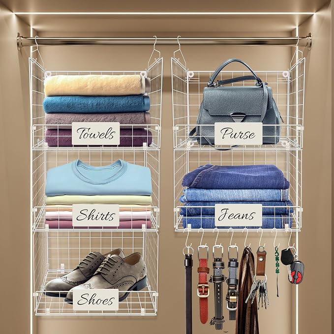 DECOLURE 5-Tier Adjustable Hanging Closet Organizer – Maximize Hanging Storage by DECOLURE