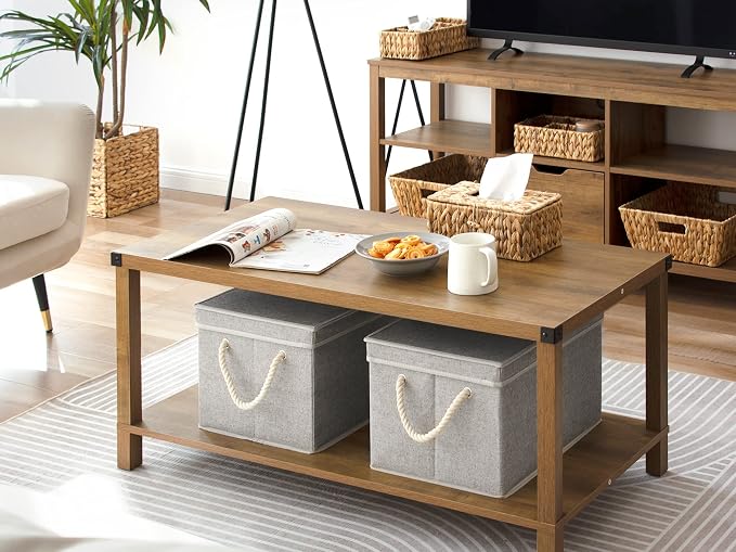 StorageWorks Storage Bins with Lids, Decorative Storage Boxes with Lid and Soft - Image 6