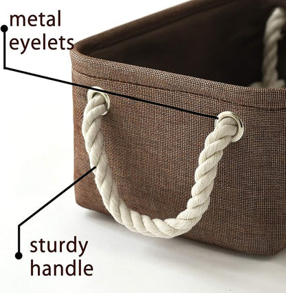 TheWarmHome Small Fabric Canvas Storage Bin - Image 9