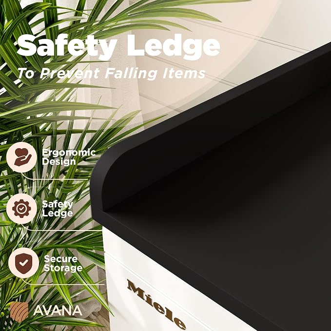 Avana (100% Natural Solid Wood Washer Dryer Countertop – Black Pine Laundry - Image 3