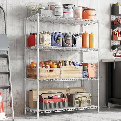 Xcity Storage Shelves, 4 Tier Heavy Duty Metal Shelving Unit - Image 6
