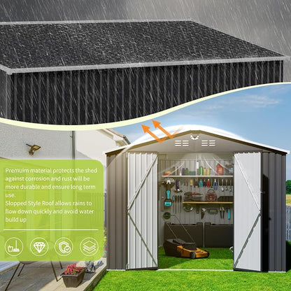 Metal Storage Shed, Outdoor Storage Building 10x14, Large Backyard Sheds - Image 5