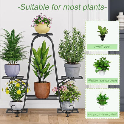 INGIORDAR Plant Stand Indoor Outdoor Shelf Metal Holder Pot Rack Multiple - Image 5