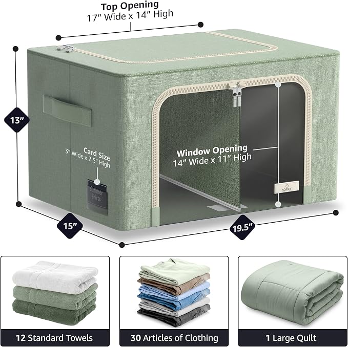Sorbus Storage Bins with Divided Interior - Image 2