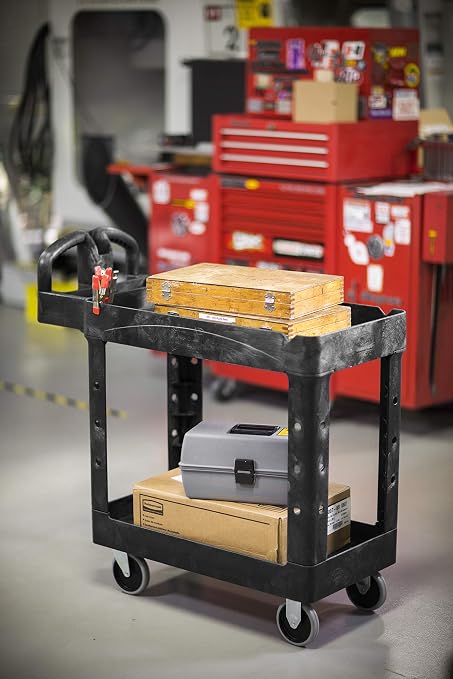 Rubbermaid Commercial Products 2-Shelf Utility/Service Cart, Lipped Shelves - Image 11