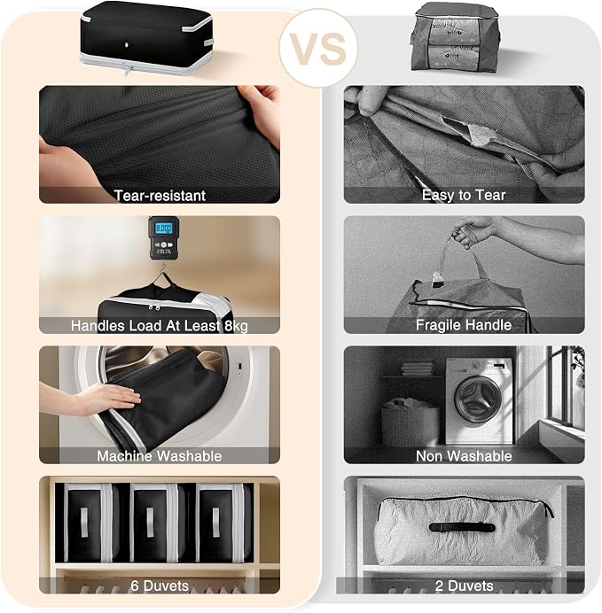 Comforter Storage Bag - 130L Large Capacity Blanket Storage Bags 4-Layer Ultra - Image 5