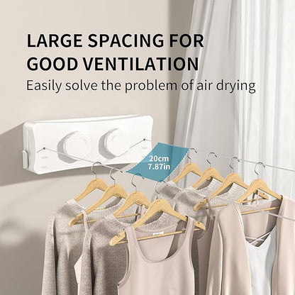 JOOM Retractable Clothesline Heavy Duty Clothes Drying Laundry Line Wall - Image 7