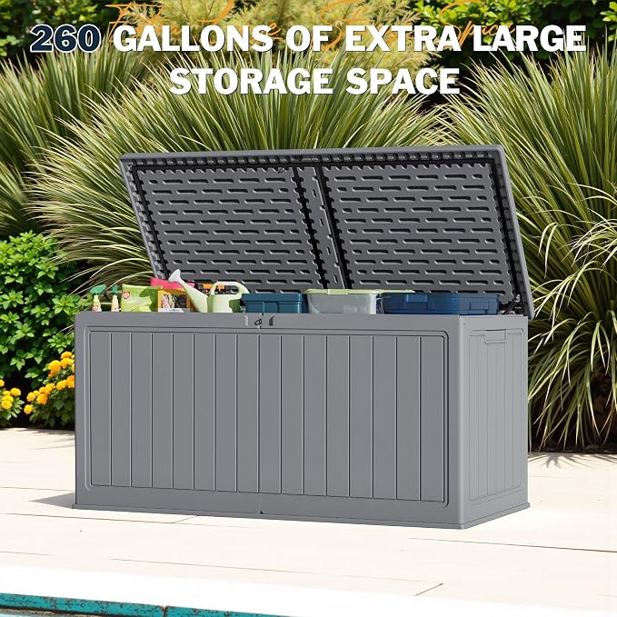 Greesum 260 Gallon HDPE Outdoor Storage Box - Image 2