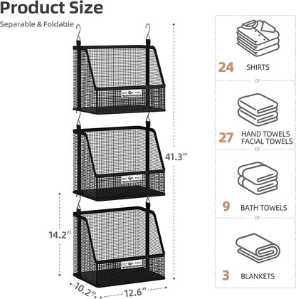 STORAGE MANIAC 3 Tier Hanging Closet Organizer - Image 3