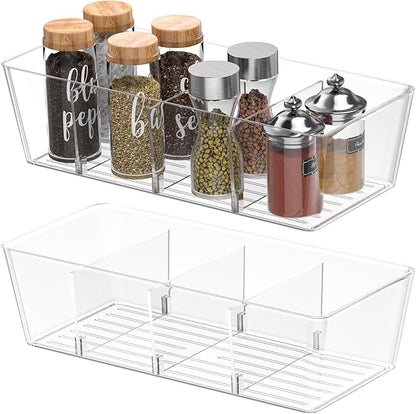 BALEINE Pantry Organizers and Storage Bins, Plastic Clear Storage Bins by BALEINE