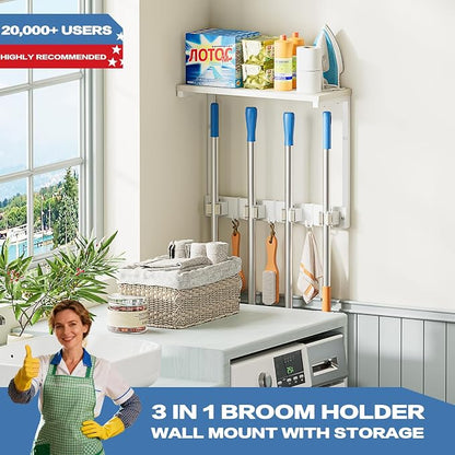 Olakee Broom Holder Wall Mount - Image 2