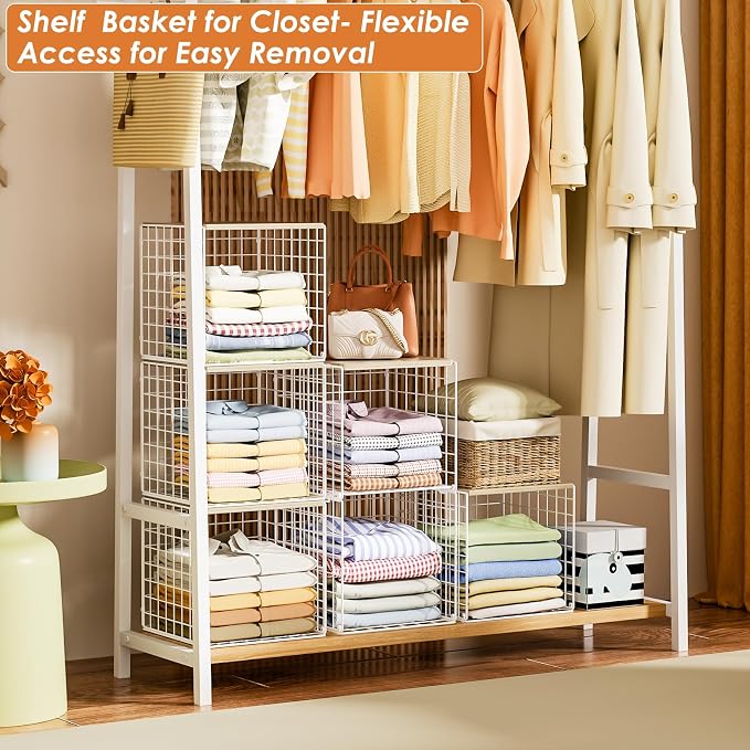 Hencawima 5PCS Stackable Closet Organizers and Storage, Closet Shelves - Image 7