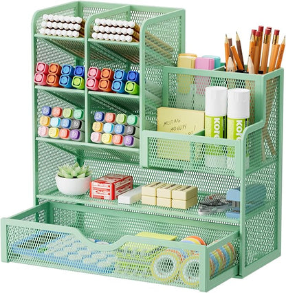 Marbrasse Mesh Pen Holder for Desk, Desk Organizers and Accessories for Office by Marbrasse