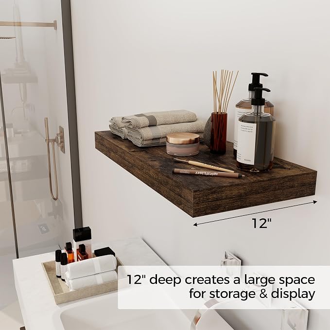 12 Inch Deep Floating Shelves, 24 x 12 Floating Shelf - Image 4