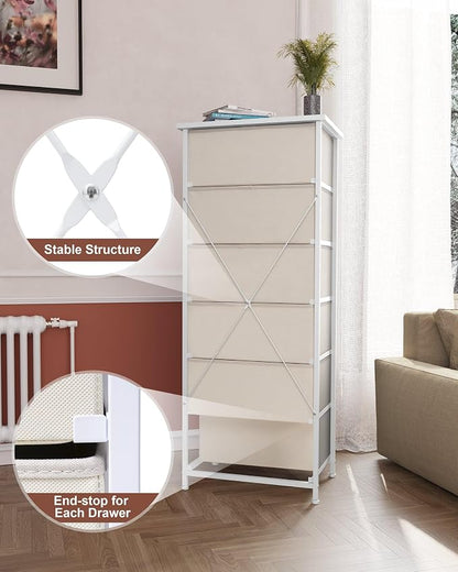 Tall 6-Drawer Fabric Dresser Tower - Image 8