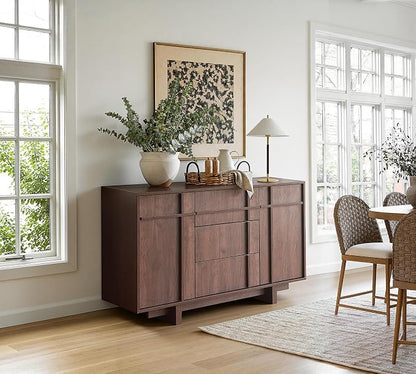 Sideboard Buffet Cabinet with Storage, 47.2" Large Sideboard with 2 Doors & 3 - Image 6