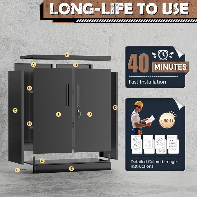 INTERGREAT Steel Storage Cabinet - Image 6