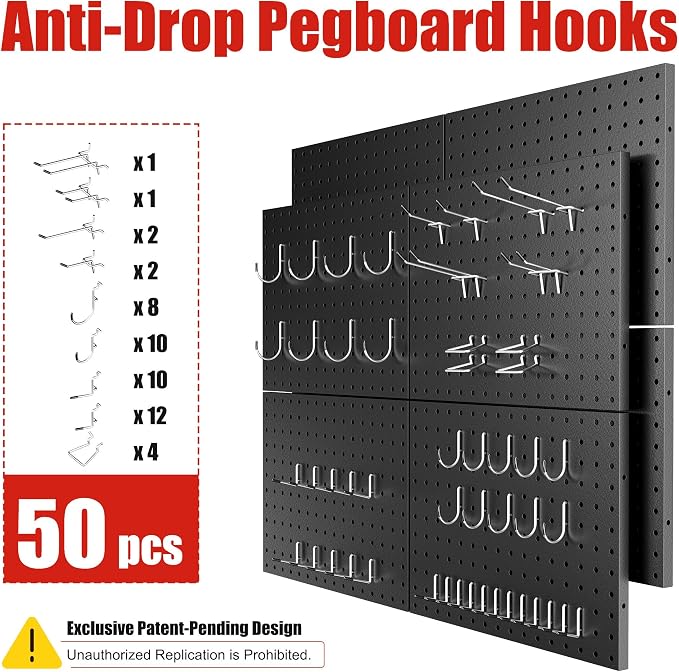 Peg Board 8 Pack Metal Pegboard Panels - Image 7