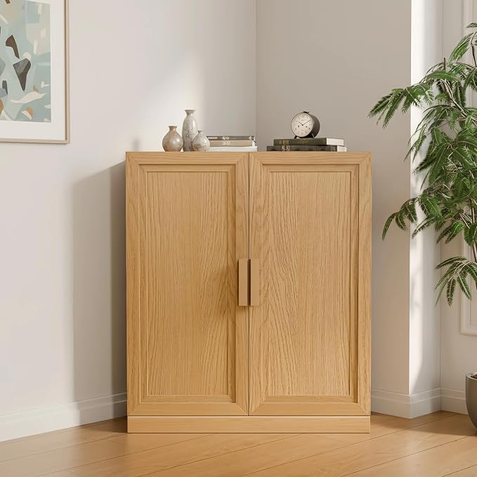 Casaphoria Farmhouse Corner Cabinet, Wooden Corner Storage Cabinet by Casaphoria