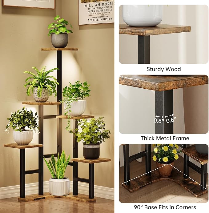 Yzosvki Corner Plant Stand Indoor - Image 4