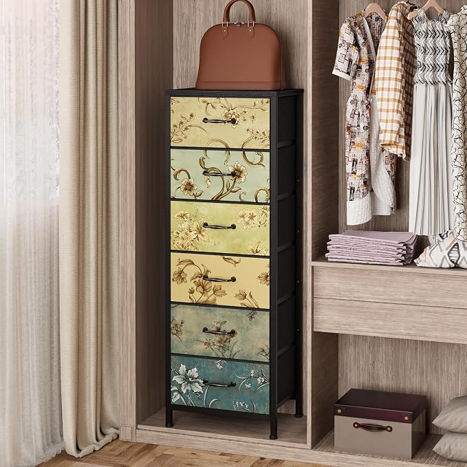 Furnulem Tall 6 Drawers Dresser - Image 5