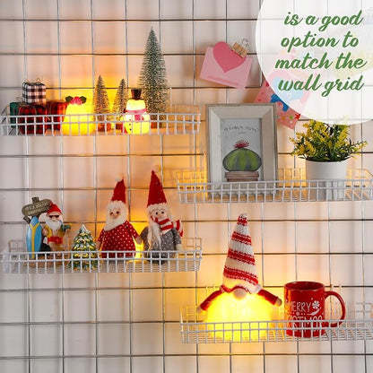 Blulu 4 Pcs 15.75 x 5.91 x 1.97 Inch Metal Grid Wall Baskets - Image 6